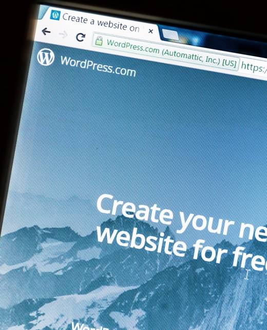 wordpress website web browser